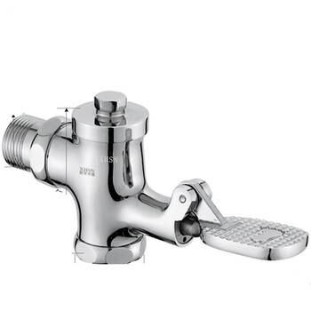 铜入墙式冲洗阀蹲便器脚踏式冲洗阀入墙式厕所冲洗阀手按式蹲便器脚踩