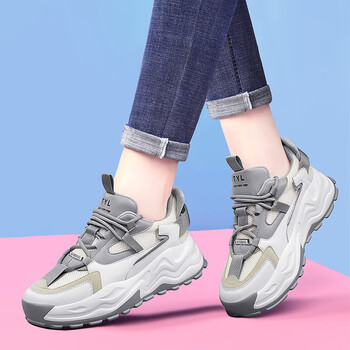 梵侈赫尔轻奢品牌女鞋2022新款松糕厚底老爹鞋女鞋子春秋百搭ins潮