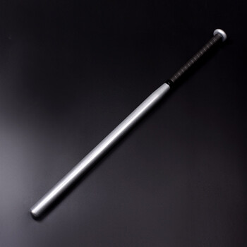 棒球棍细杆加厚加硬合金钢黑色棒球杆车载棒球棒银色加厚款细棍78厘米