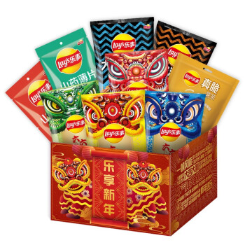 乐事（Lay's）薯片 休闲食品 爱意满满大礼盒  年货 新年礼盒 乐享新年 顺兽礼盒 零食大礼包 630g 百事食品