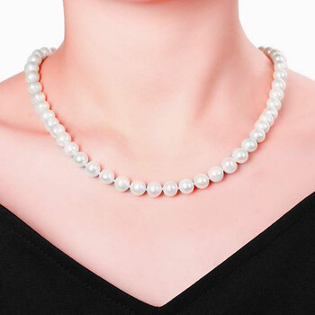 【曲美思】珍珠链妈妈款母亲节礼物淡水珍珠玛瑙淡水珍珠项链老人项链