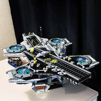 乐高lego兼容神盾局积木大颗粒型航空母舰高难度拼装玩具神盾局航母