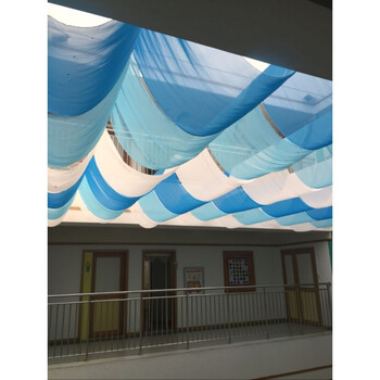 婚礼宴酒店商场教堂大棚屋顶天花吊顶纱维幔布幔新年美陈布置装饰 1.