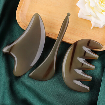 良工好物刮痧板白水牛角拨筋棒美容棒面部通用脸部板刮痧女刮脸眼部