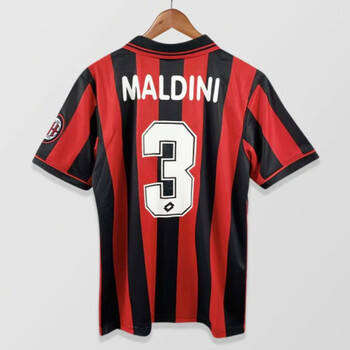 奥乔伦9697赛季意甲米兰主场复古老款球衣巴乔维阿马尔蒂尼足球服短袖