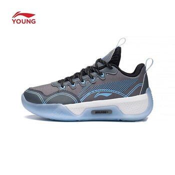 李宁全城10驭帅篮球鞋男中大童韦德之道童鞋减震实战运动鞋女 影灰色