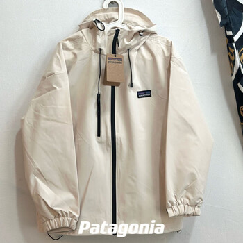 哥尼亚户外硬壳冲锋衣男女情侣登山防水防风防雨夹克连帽外套象牙白xl