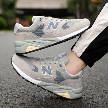 中新百伦伍兹官方nb580男鞋运动鞋秋冬新款女鞋跑步鞋580经典灰银40