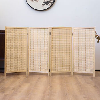 创京懿选小屏风隔断矮竹片竹编小屏风办公室隔断客厅移动小屏风 60*40