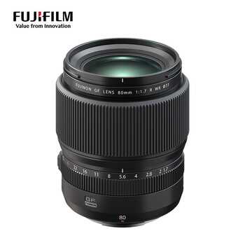 富士fujifilmgf系列富士龙镜头中画幅定焦变焦镜头g卡口gf80mmf17标配