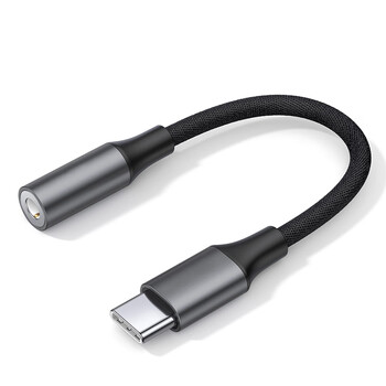 适用opporeno5pro耳机转接头圆孔typec转3.