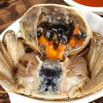 恒愎宁波特产酱毛蟹1200g大螃蟹海鲜腌制品醉蟹毛蟹即食酱青蟹醉