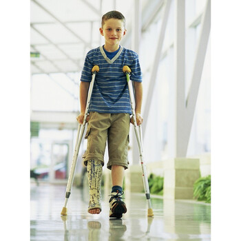 儿童拐杖拐扙腋下小孩朋友残疾人防滑捌杖助行器轻便双拐 轻便铝合金