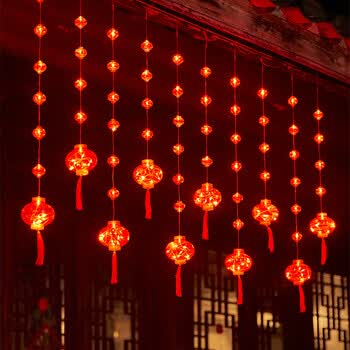2022新年装饰品户外防水红灯笼挂饰家用过年春节布置大门窗户阳台sn