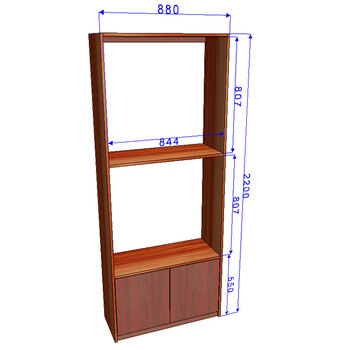 盛花(sh)玻璃展示柜 展会高柜展柜 礼品陈列柜  带门分二层88*35*220