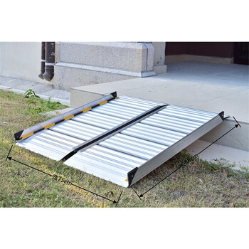 无障碍移动坡道轮椅上下楼梯台阶残疾人折叠便携斜坡板8875cm左右折叠
