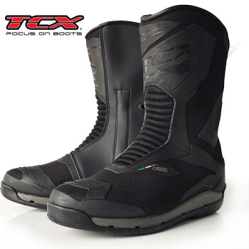 TCX摩托车骑行靴鞋GORE-TEX防水透气拉力摩旅长途长靴7138G T7138G黑色 41码