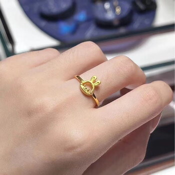 索卡龙礼物电戒指女韩版时尚欧币饰品金戒指活口学生闺蜜戒指单身戒