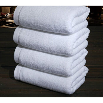 智宙 白色毛巾酒店宾馆美容院加厚包头白 旅馆适用100克32*70