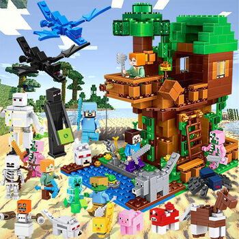 艾优格我的世界村庄房屋玩具拼装积木男孩子8到12岁儿童生日礼物 豪华