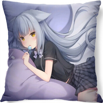 萌嘟拉猫羽雫抱枕可爱猫耳美少女动漫二次元萝莉照片靠枕垫学生礼物