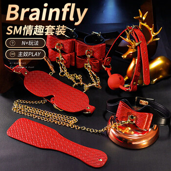 成人捆绑套装另类主仆奴口球绳子皮鞭情夫妻激情道具情趣性用品黑红