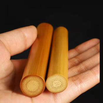 美芙仁宝茄雷龙玉化实心竹手把件老玉竹挂件竹雕文玩棍高密度精磨鱼子