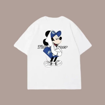 aape情侣米奇体恤衫t恤米老鼠周边短袖男女宽松联名夏天短袖白色t恤