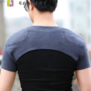 护肩防护怀孕男女士加厚发热坎肩中老年护肩膀护颈黑灰男女同款小号
