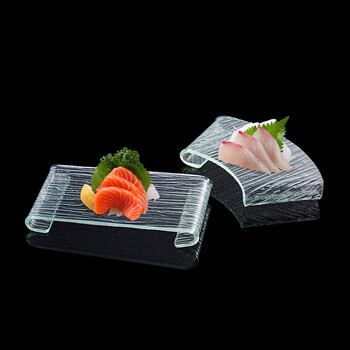 寿司展示台刺身盛台点心架小吃甜品盘日韩料理盘自助餐餐盘 小号长
