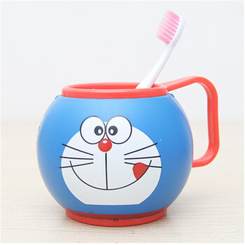 卡通儿童刷牙杯子可爱宝宝漱口杯带手柄摔不烂迪斯尼动漫水杯 叮当猫