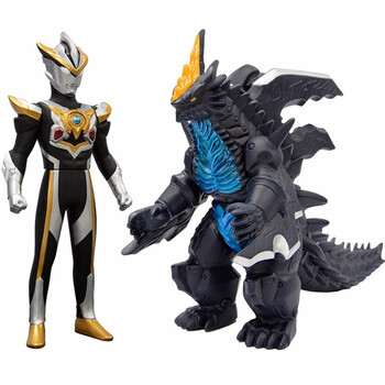 罗布奥特曼超决战 软胶儿童玩具 14cm 罗布vs剃刀迪玛伽