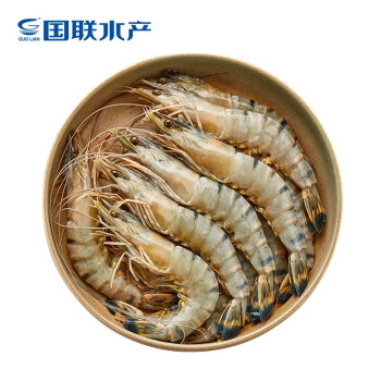 国联 国产斑节虾(黑虎虾)  净重 300g 大号 12-15只 肉鲜如活虾 海鲜水产 冰冻