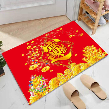 地垫客厅卧室防滑耐脏门垫脚垫可水洗爱迪沃招财进宝5080厘米防滑易
