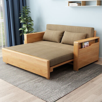 绿野客品质家具升宜居折叠床沙发床实木北欧实木沙发床18多功能可折叠