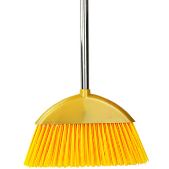塑料扫把单个少帚迷你扫帚少把扫把家用鬃毛扫把软硬毛扫地把 黄色