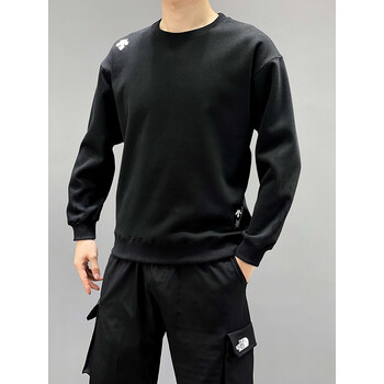 迪桑特(descente)卫衣element圆领长袖运动休闲男旗舰男装女装 黑色