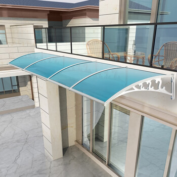 耐力板雨棚玻璃雨罩家用防雨篷窗户大门屋檐防水挡板透明静音有机工程