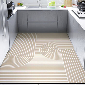 宝丽彩 厨房地垫可擦免洗防滑垫满铺门口脚垫家用pvc防水防油耐脏进门