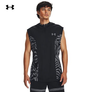 安德玛underarmour秋冬baseline男子连帽篮球运动1370240黑色004l