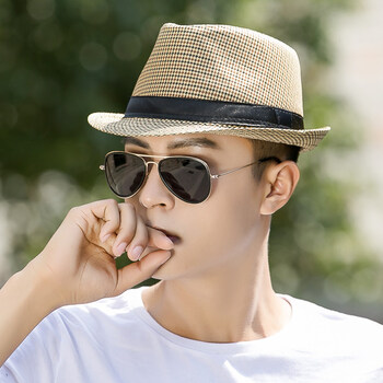 卡若登新品绅士遮阳礼帽子男士夏天英伦爵士帽韩版潮小礼帽遮阳帽子