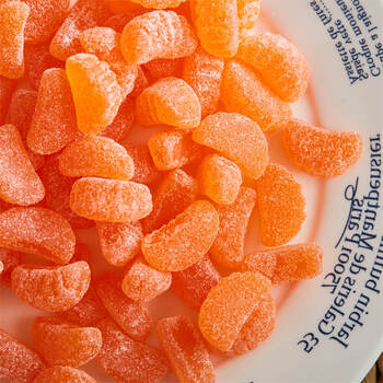 桑记糖坊天津传统老味糖果酸甜橘子瓣软糖硬糖零食桔子糖 硬橘子糖130