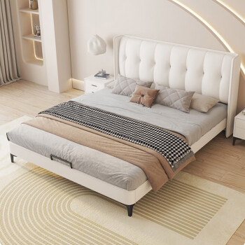 京桐(jingtong)床双人床软包轻奢实木床科技布艺卧室1