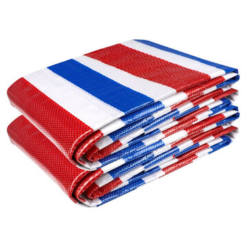 三色彩条布防雨布防水布防晒加厚帆布遮 8m*30m