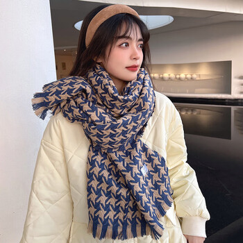 勿棉女生围巾冬天戴的初中生高中生围脖中学生秋冬季长款加厚保暖冬款