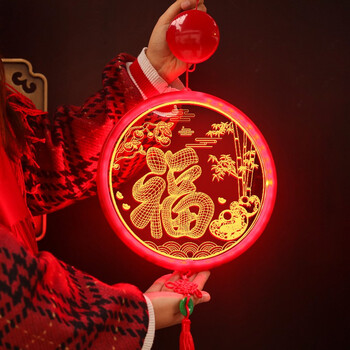 多美忆新年福字灯饰墙挂亮灯吊饰2021年春节串灯挂件餐厅橱窗室内装扮