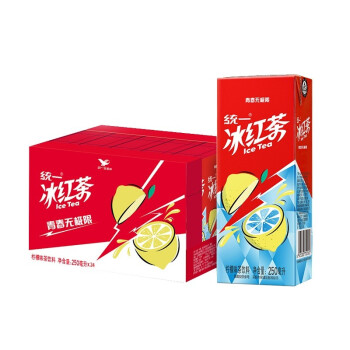 統(tǒng)一 冰紅茶（檸檬味紅茶飲料）250ml*24/箱整箱裝新舊包裝交替發(fā)貨