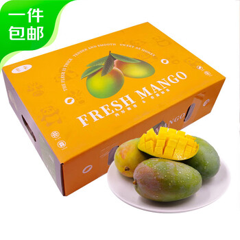京鲜生源头直发 攀枝花凯特芒果 4kg礼盒装 单果700g以上 生鲜水果