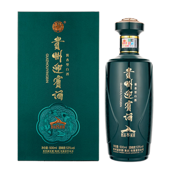 迎宾贵州迎宾酒 黔品8 53度 酱香型白酒 纯粮酿造 大曲坤沙年份酒 500
