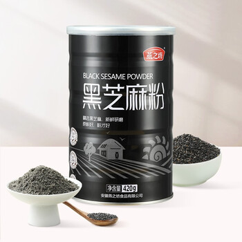 燕之坊  芝麻粉420g 五谷杂粮粉粗粮黑芝麻粉冲泡代餐粉芝麻糊熟粉
